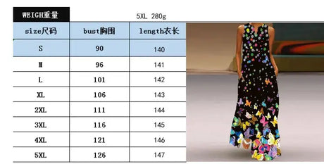 2024 New European and American Cross Border Summer Long Dress Women's Sleeveless V-neck Printed Sexy Dress - Lootquake