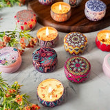 Coffret de bougies parfumées, 1 pièce, motif arabe islamique, pot de bougie parfumée, sans fumée, pour couples, bougies d'encens romantiques