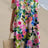 Casual Short Sleeved V-neck Big Swing Dress 2024 New Women's Loose Printed Long Dress Female Retro Flower Print Pullover Dresses - Lootquake