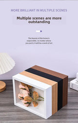 Simple Stereo Hollow 3cm Solid Wood Dried Flower Photo Frame Ornament Creative Handmade DIY Dried Flower Embellishment Picture F