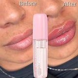 Bálsamo labial hidratante voluminizador, aceite labial original, brillo labial, cuidado de los labios, beneficio para los labios, aceite exfoliante rosa voluminizador.