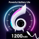 Altavoz Bluetooth inalámbrico portátil con luz LED RGB nocturna, despertador, reproducción de audio para mesita de noche, sala de estar, decoración de dormitorio