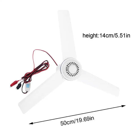 12V 24V Household Mute Ceiling Canopy Fan Hanging Camping Tent Hanger Fan for Outdoor Hiking Barbecue Home Dormitory Bed - Lootquake
