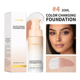 Base de maquillaje Lakerain que cambia de color CC Cream, base de maquillaje facial resistente al agua, base líquida, corrector impecable de larga duración.