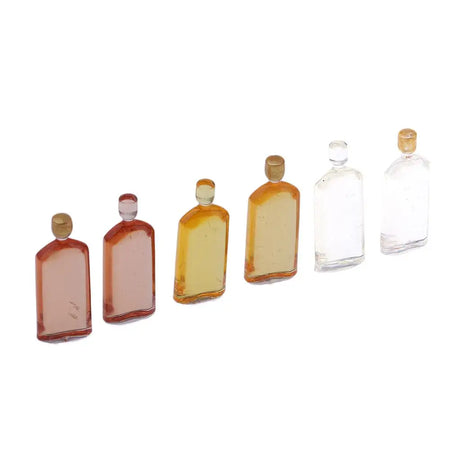 Set of 6 Pieces Miniature Whisky Bottles Model Dollhouse Foods Groceries Kitchen Fairy Garden Decorations - Lootquake