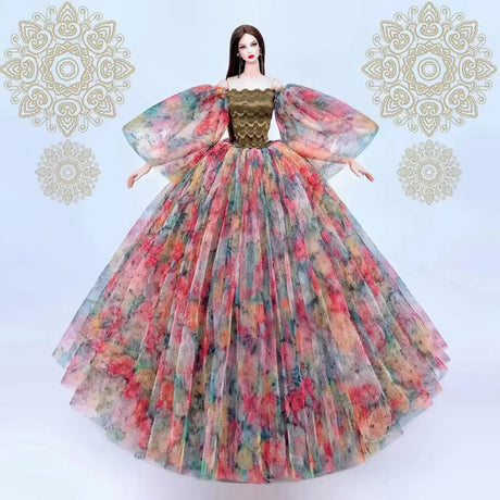 fashion for barbie elegant lady wedding dress for barbie doll clothes princesa for bjd 1/6 dress long dress accessories - Lootquake