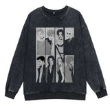 Anime Nana Osaki Round Neck Washed Pullover Casual 100% Cotton Men Women Hip Hop Harajuku Streetwear Vintage Sweatshirt - Lootquake