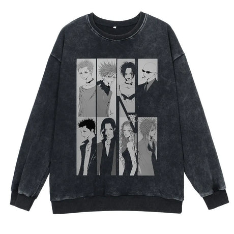Anime Nana Osaki Round Neck Washed Pullover Casual 100% Cotton Men Women Hip Hop Harajuku Streetwear Vintage Sweatshirt - Lootquake
