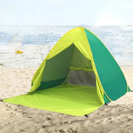With Door Curtain 2-3Persons Pop Up Beach Tent Automatic Quickly Open Outdoor Camping Tour UV50+ Portable Ultralight Sunscreen - Lootquake