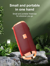 Altavoz Bluetooth inalámbrico para exteriores, portátil, con función de enchufar, subwoofer con avisos de voz, pequeño, regalo para vacaciones