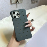 Luxury Diy Charms Holes Phone Case For iPhone