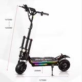 2024 5600W 60v38ah 11-inch off-road vacuum tire electric scooter with maximum speed of 85km/h and cruising range of 90km