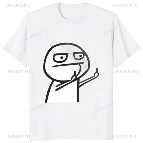 Middle Finger Funny Maniac Printed Man T Shirt Loose Casual Fashion Harajuku Hip Hop T-shirt Hipster Streetwear Comfort Clothing - Lootquake