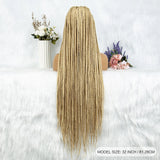 613 Blonde HD Full Lace Braided Wig | Knotless Box & Cornrows | Crochet Braids | Synthetic