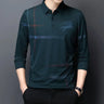 Polos de negocios formales estampados para hombre, sudaderas holgadas de corte regular, ropa de calle de algodón, tendencias de moda 2024 a granel