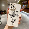Luxury Black Cross Print Phone Case