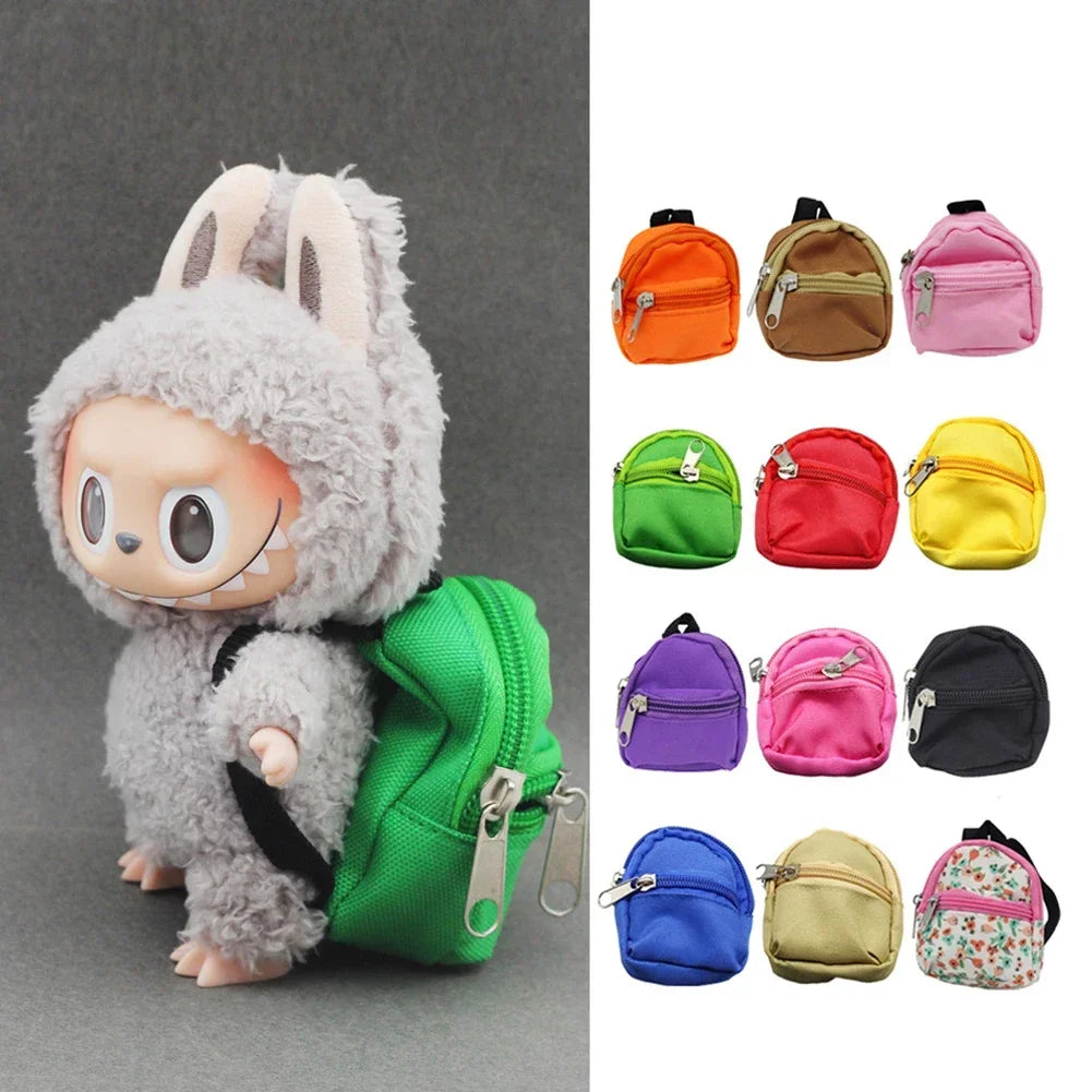 Sac à dos en toile pour poupée Labubu, accessoire de simulation pour animaux de compagnie, pour poupées de 15/17 cm