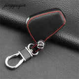 jingyuqin Leather Case Remote Car Key Cover 3/4 Button for Dodge JCUV Jeep Compass Grand Cherokee Patriot Pacifica Chrysler 300C - Lootquake