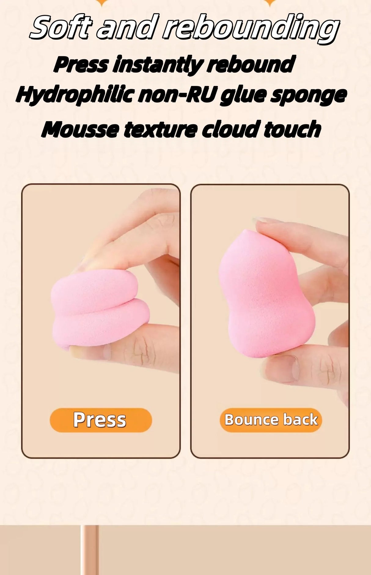 1pcs Make Up Puff Cosmetic Sponge Puff Foundation Powder Professional Makeup Sponge for Women MakeupTools Cosmetic Accessories