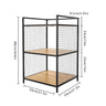 3-Tier Printer Stand Solid Wood & Iron, 44lbs Capacity, Space-Saving Design, Ideal for Office & Home Storage, Durable & Stylish