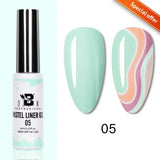5ML Gold Silver Metallic Liner Paint Gel Polish Chrome Mirror Metal Effect Super Bright French UV LED Semi Permanent Nail Gel