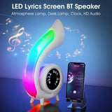 Altavoz Bluetooth inalámbrico portátil con luz LED RGB nocturna, despertador, reproducción de audio para mesita de noche, sala de estar, decoración de dormitorio