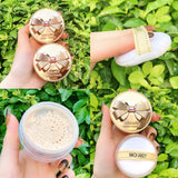 MACKANDY Original Silky Loose Powder Foundation, Lightweight Mineral Loose Powder Makeup Buildable Coverage, Talc Free, Vegan