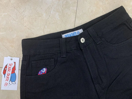 Polar Big Boy Embroidery Jeans Y2K Pants Streetwear Gothic Cartoon Blue Baggy Jeans Retro Punk Rock High Waist Denim Trousers - Lootquake