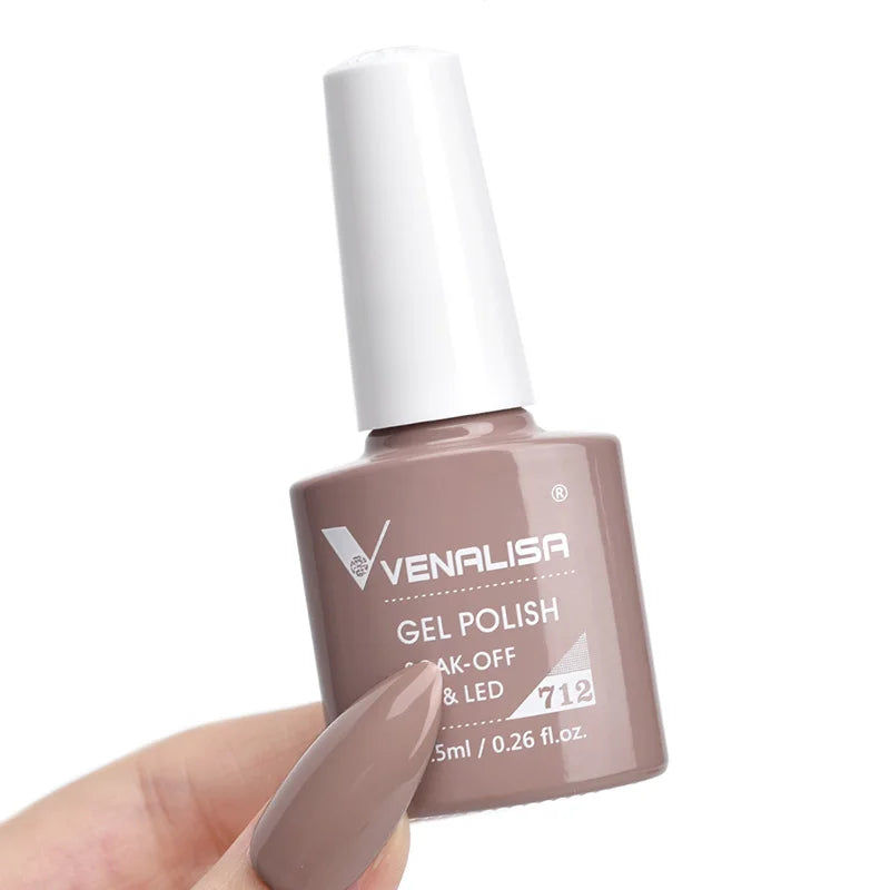 Venalisa Nail Gel Polish 7.5ml #758 Funny Bunny Milky White VIP3 Collection Long Wear Diamond Top Coat Soak Off UV LED Gel Nail