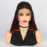 14" Short Braided Bob Wig | Lace Front | Heat Resistant | Black Women