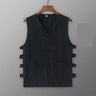 Vintage Vest Men Cotton Linen Shirt Kung Fu Vest Summer Tank Top Tang Suit Traditional Chinese Clothing Sleeveless Open Cardigan