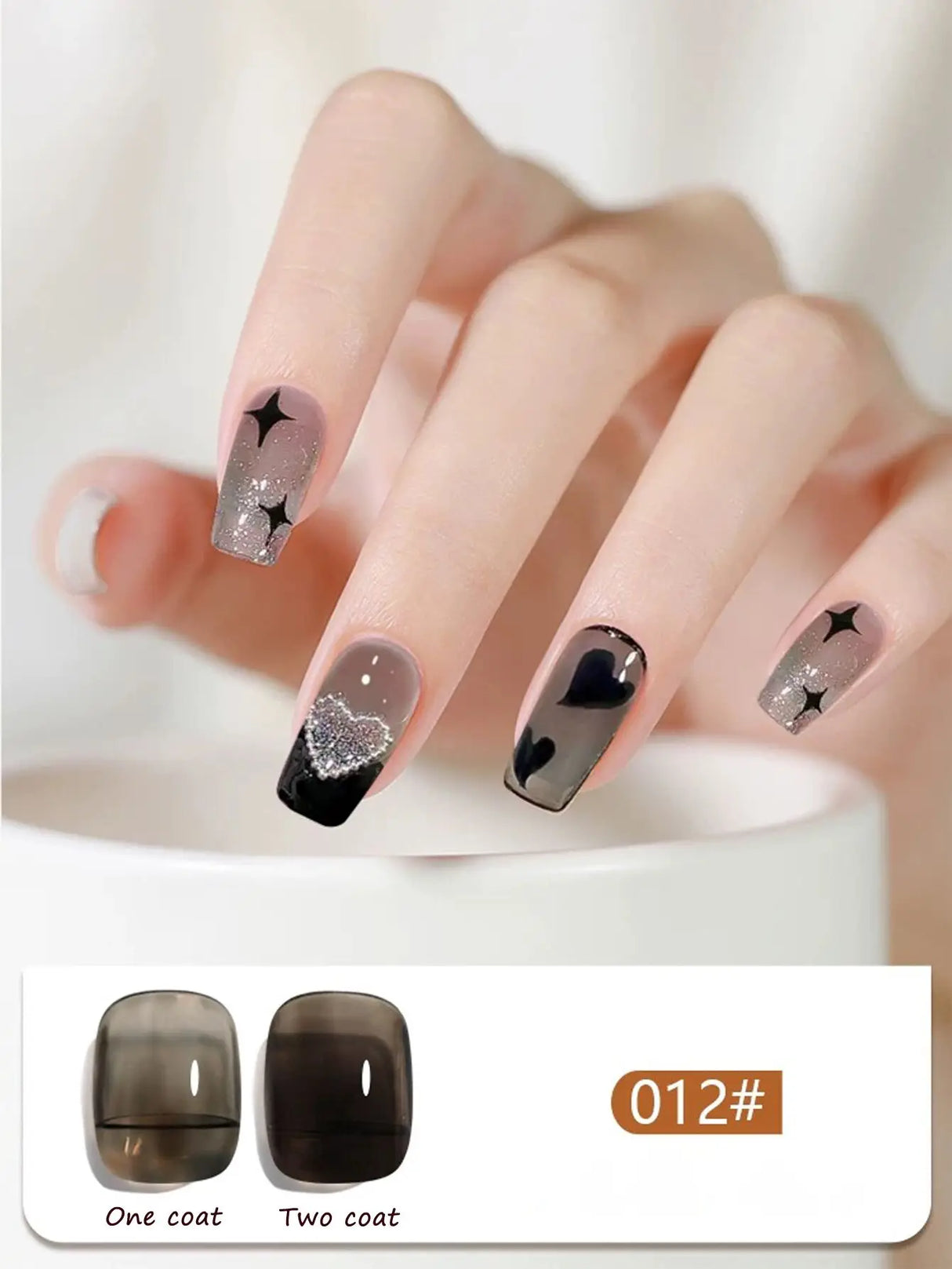 1-12PCS 12ML Ice Clear Amber Gel Nail Polish 2025 Autumn and Winter Popular White Transparent Caramel Color Nail Gel Nail Art