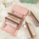 Detachable Cosmetic Bag Portable Large Capacity 4 in 1 Makeup Bags Portable Folding Travel Cosmetics Storage Toiletry Bag