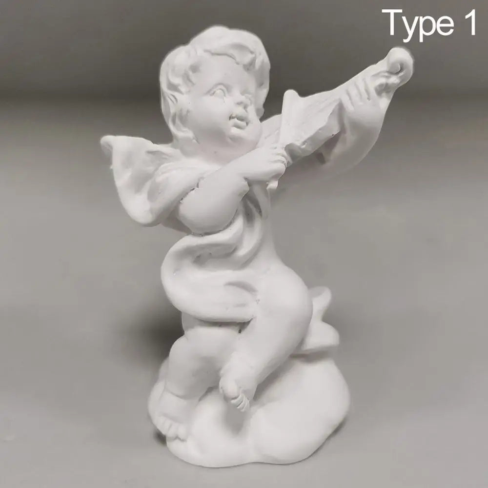 Crafts Desktop Ornament Drawing Practice Greek Mythology Statue Mini Cupid Figurines Plaster Sculpture Angel Gypsum Portraits