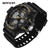 SANDA 3168 White Sport Watch  LED Digital 50M Waterproof Watch Men Multifunction Clock Relogio Masculino Men Military Watches - Lootquake
