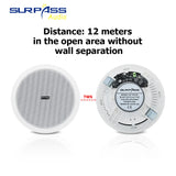 Amplificateur de classe D intégré, haut-parleur de plafond compatible Bluetooth à gamme complète, pour musique de fond de cinéma maison, bonne qualité