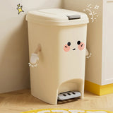 Papelera creativa para el hogar, con sentido avanzado, gran capacidad, para cocina, sala de estar, con pedal de presión y doble apertura.
