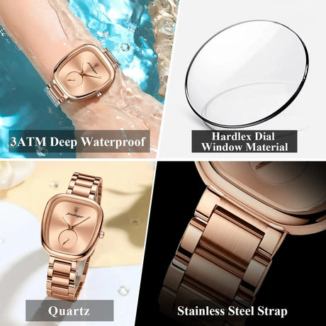 POEDAGAR Luxury Watch for Woman Waterproof Stainless Steel Quartz Ladies Watch High Quality Women's Watches Elegant Female Clock - Lootquake