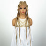 36" 27/613 Blonde Cornrow Braided Wig | Lace Frontal Box Braids | Synthetic Wig with Baby Hair for Black Women