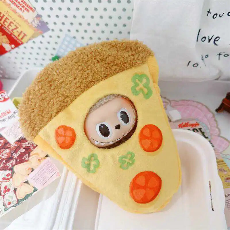 Labubu Doll Clothes, 17cm In Size, With A Piece Of Labubu, A Tomato Pizza Hanging Ornament, A Kid'S Clothes, And A Child'S Gift