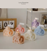Vela perfumada con forma de ángel para decoración de habitación, estilo nórdico, que alivia la fatiga y crea un ambiente festivo para bodas y cumpleaños.