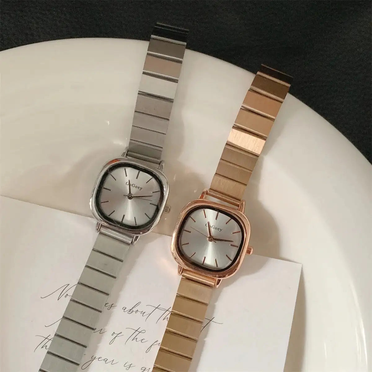 2024 Hot Brand Stainless Steel Strap Watch Women Luxury Gift Quartz Wristwatch Student Fashion Simple Square Quartz Watches - Lootquake