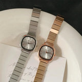 2024 Hot Brand Stainless Steel Strap Watch Women Luxury Gift Quartz Wristwatch Student Fashion Simple Square Quartz Watches - Lootquake