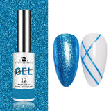 5ML Gold Silver Metallic Liner Paint Gel Polish Chrome Mirror Metal Effect Super Bright French UV LED Semi Permanent Nail Gel