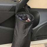 Car Garbage Bin Oxford Cloth Black Auto Trash Bag Hanging Seat Back Storage Bag Trash Can Organizer Car Accessories Interior