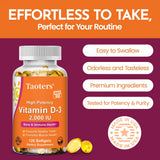 Vitamina D3 2000 UI 50 mcg Cápsulas de vitamina D3 Función muscular saludable Ayuda a mantener la salud inmunológica Huesos y dientes fuertes
