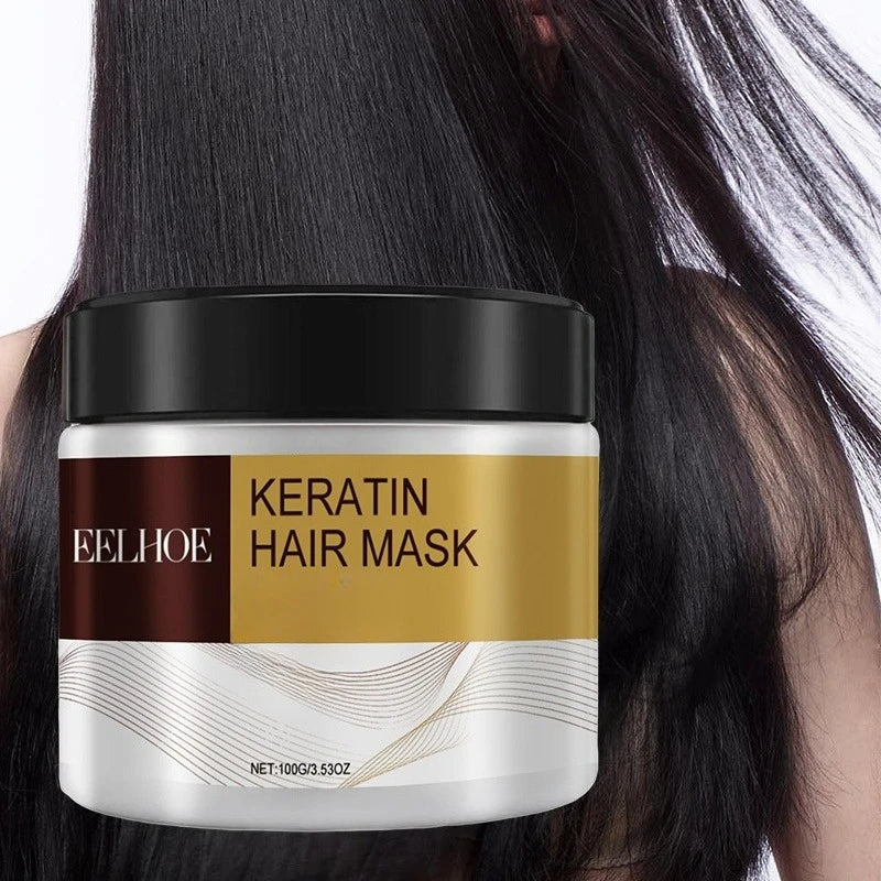 Mascarilla capilar de colágeno y queratina de 100 g que reduce la sequedad y el frizz, previene la rotura del cabello, suaviza, controla la grasa y humecta y acondicionador.