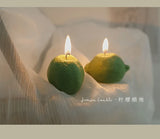 Vela de limón decorativa con fragancia INS, regalo de cumpleaños, regalo de cumpleaños, vela de imitación de fruta, velas perfumadas