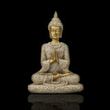 Estatua de Buda en miniatura, arenisca natural, Feng Shui, Tailandia, escultura de Buda, figura hindú, adorno decorativo para el hogar.