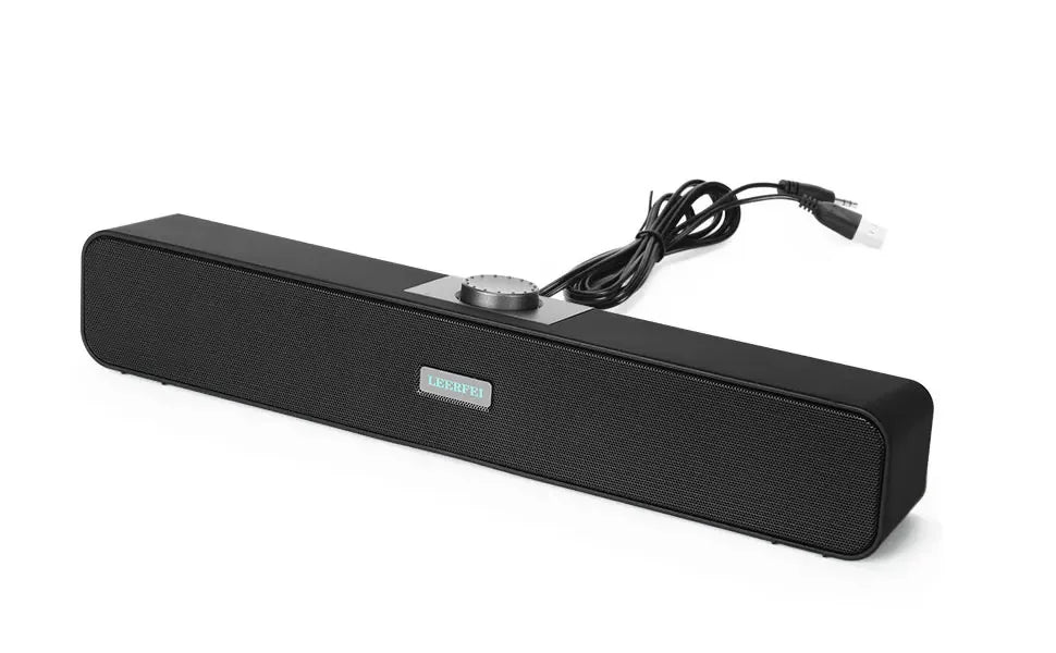 Bluetooth Soundbar Speaker 3W*2 Dual Bass 360° Stereo Wired & Wireless USB Powered HiFi Audio for PC TV